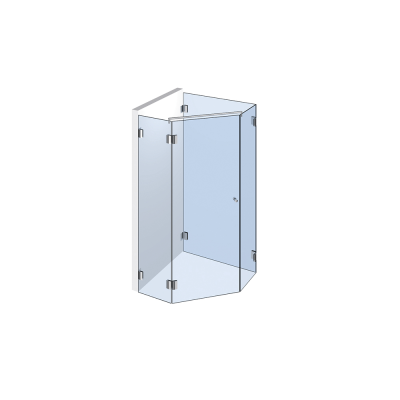 Pontere Beschlagset 1-312, für 1flg. Duschtür mit Festteil