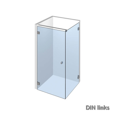 Nivello+ Eckdusche bestehend aus Duschtuer mit 90° Seitenteil;DIN links