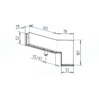 WSS Winkel-Klemmbeschlag PT 42.1, Abwinkelung 135°, links oder rechts