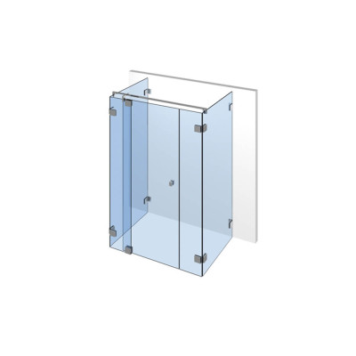 Glasdusche Fluture 6-404, 1flg. Duschtür zwischen 2 Festteilen