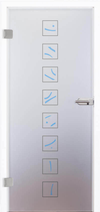 Glastür satiniert mit Motiv Soul