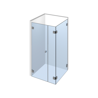 Glasdusche Flinter 8-202, 1flg. Duschtür mit Festteil in eine Ecke