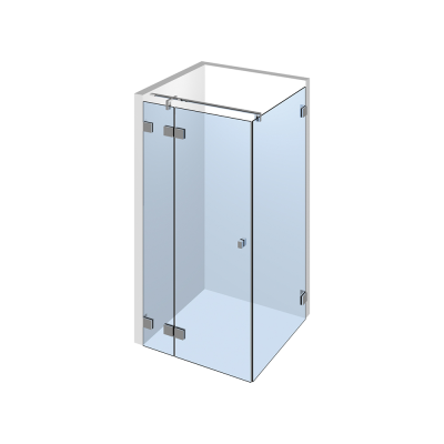 Glasdusche Flinter 8-210, 1flg. Duschtür mit Festteil in eine Ecke