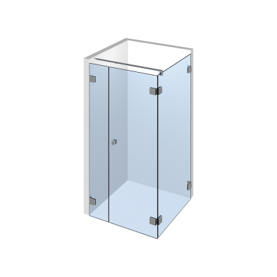 Glasdusche Flinter 8-217, 1flg. Duschtür mit Festteil in eine Ecke