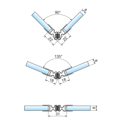 flexible Magnetdichtung fuer Duschtueren