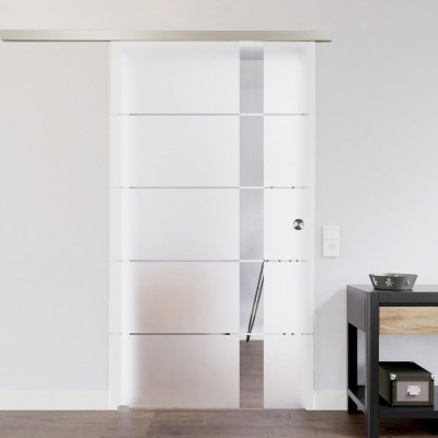 BASIC Glasschiebetür Blocks - Smart Line Soft zur Wandmontage