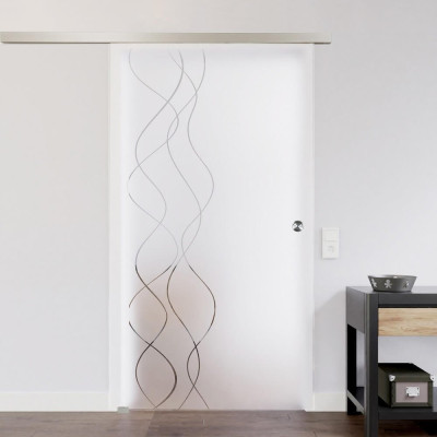 BASIC Glasschiebetür Waves - Smart Line Soft zur Wandmontage