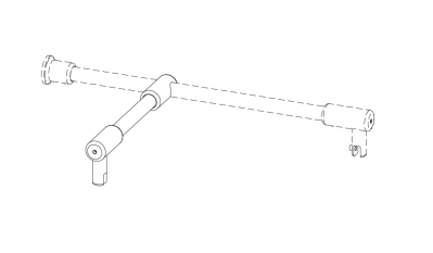 SIMONSWERK T-Stück für Stabilisationsstange, rund, Länge 271 mm