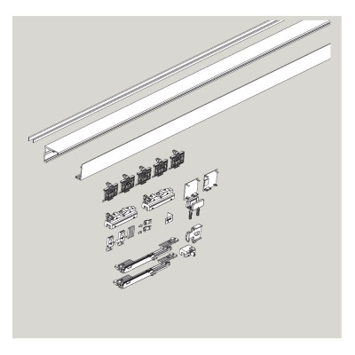 DORMA MUTO Comfort M 60 Schiebetuerset zur Deckenmontage mit Dormotion-Einheiten (SoftStop)