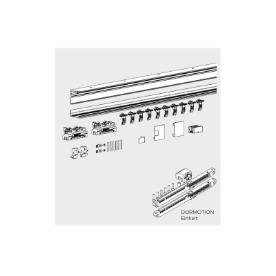DORMA MUTO Comfort M 60 Schiebetürset zur Deckenmontage mit Dormotion-Einheiten (SoftStop)