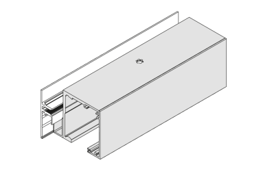 DORMA MUTO XL 80 / 150 Seitenteilprofil zur Aufnahme von feststehenden Festteilen aus Glas