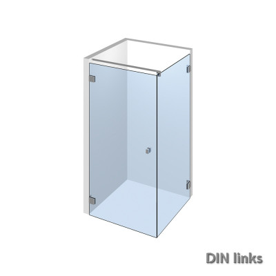 Glasdusche Nivello 11-201, 1flg. Duschtür mit 90° Festteil in eine Ecke