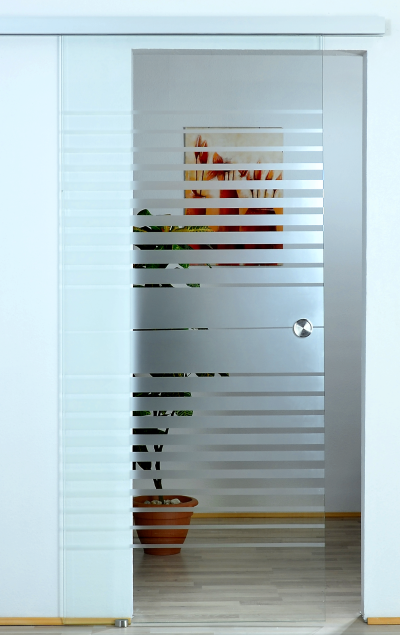 BASIC Glasschiebetür Streifenverlauf - Active Line