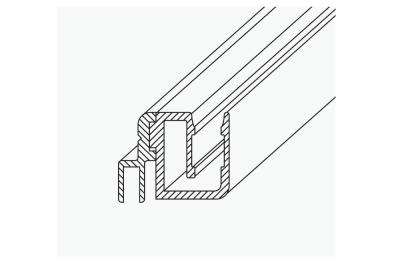Kombination Badewannenaufsatzprofil und Trägerprofil für Dichtung