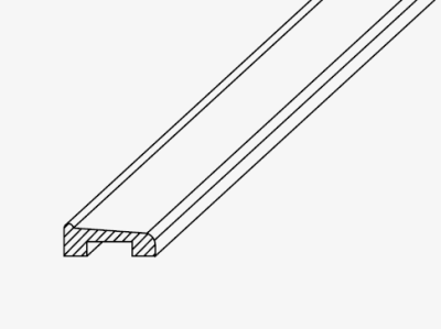 Schwallschutzprofil, Aluminium Oberfläche veredelt