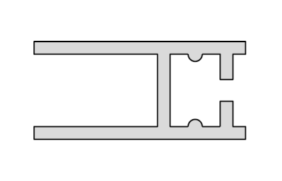 Wandanschlussprofil, 2.000 mm oder 2.500 mm Länge