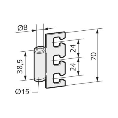 WSS Atelier FR Rahmenteil fuer Stahlzarge VN 7608_120 mm