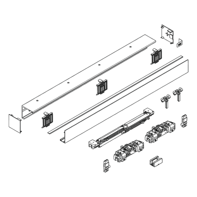 MUTO Comfort XL Schiebetuersystem zur Deckenmontage im Standard Komplettset mit SoftStop (Dormotion-Funktion)