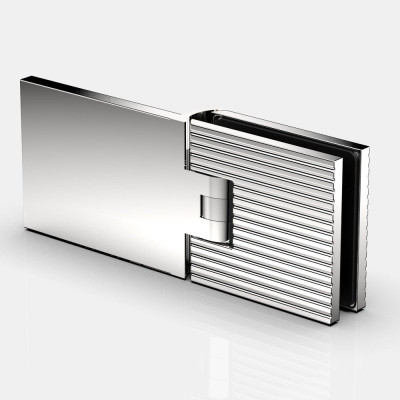 Flamea+ Linea Pendeltürband für Dusche, Glas an Wand 180°, in glanzverchromt