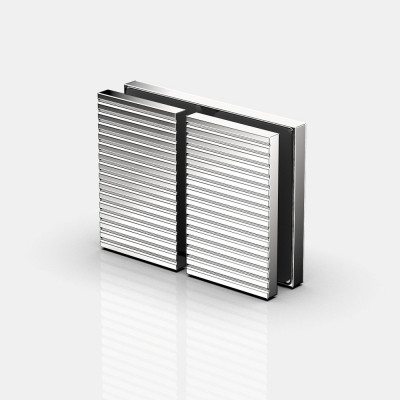 Flamea+ Linea Längsverbinder für Festteile Glas an Glas 180° für Duschen, in glanzverchromt