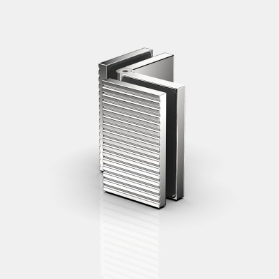 Flamea+ Linea Winkelverbinder Glas an Glas 90°, 135° und verstellbar 80 - 180°, in glanzverchromt