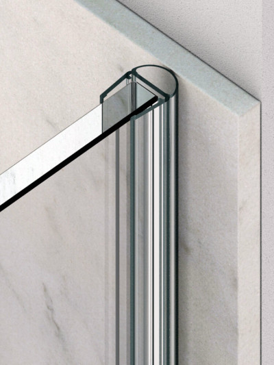 Einbaubeispiel Glas an Wand 90°