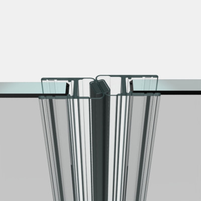Magnetdichtung 180° Glas-Glas, anschlagend für Duschen