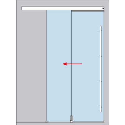 Schiebetuerbeschlag MUTO Telescopic Set 1 - DIN rechts, mitfahrende Bodenfuehrung