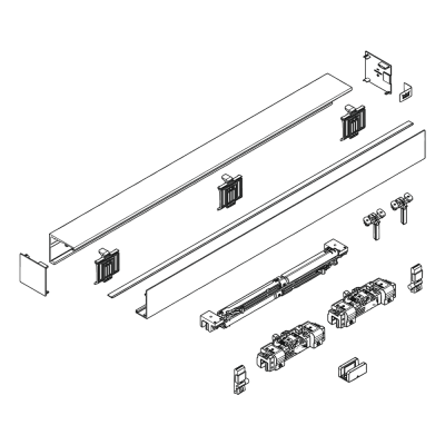 MUTO XL 80 Schiebetuerbeschlag als Set bis 80 kg Gewicht incl. SoftStop - Dormotion