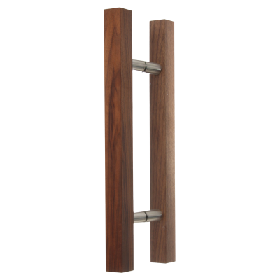 Türgriffpaar aus Holz - Griffbereich eckig 40 x 40 mm, 500 mm lang