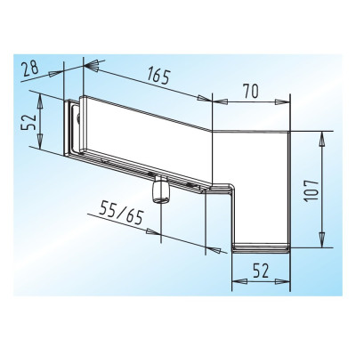 WSS Winkel-Klemmbeschlag PT 42.1, Abwinkelung 135°, links oder rechts