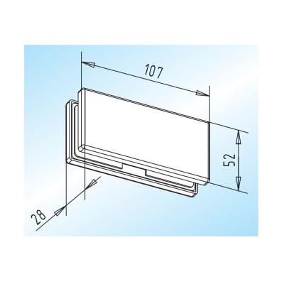 WSS Oberlichtverbinder PT 70 ohne Anschlag, Innenansicht