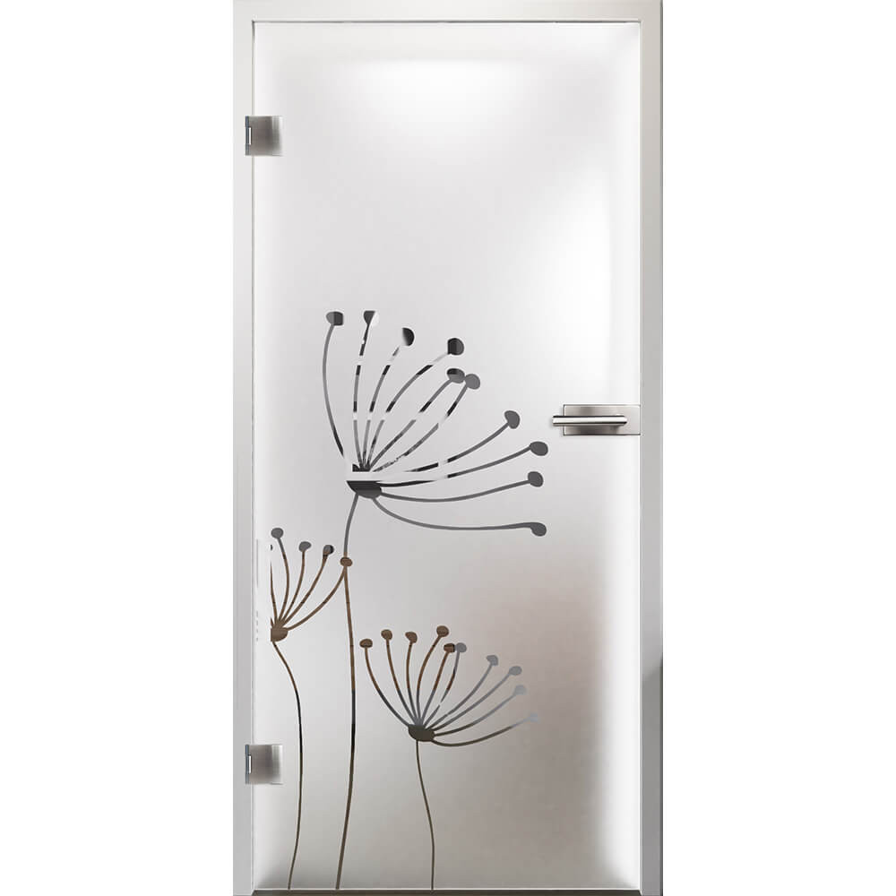 Glastur Mit Motiv