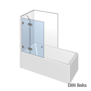 Nivello+ Badewannenaufsatz als Duschloesung fuer die Wanne;DIN links