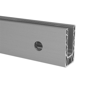 Q-railing EASY GLASS SMART+ - Geländerprofil zur Frontmontage an eine Wand - Herstellerbezeichnung "Bodenprofil zur Seitenmontage"