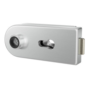 WSS Schloss STUDIO OLIS PZ - für Profilzylinder vorgerichtet - Ansicht Schloss-Seite - silberfarbig eloxiert