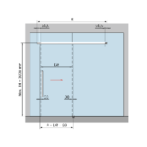 DORMA MUTO Comfort L - 80 Schiebetürbeschlag Glas an Glas - Montageprinzip