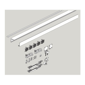 DORMA MUTO Comfort M 60 2.0 Schiebetürset zur Deckenmontage mit Dormotion-Einheiten (SoftStop)