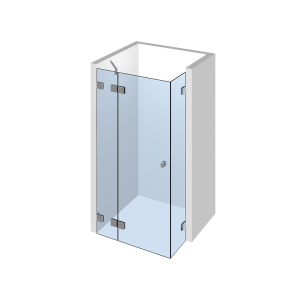 Glasdusche Flinter 8-223, 1flg. Duschtür mit Festteil in eine Ecke