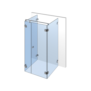 Glasdusche Flinter 8-401, 1flg. Duschtür mit Festeil