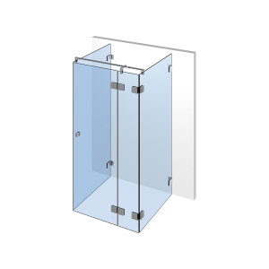 Glasdusche Flinter 8-403, 1flg. Duschtür mit Festteil