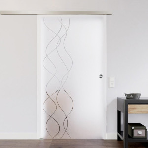 BASIC Glasschiebetür Waves - Active Line zur Wandmontage