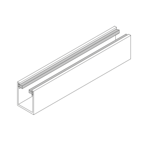 DORMA MUTO Unterflur Bodenfuehrungsprofil in 6.000 mm Lagerlaenge mit Buersten