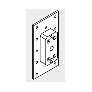 Anschraubplatte für Hinterzargenbefestigung vom Tensor Pendeltürband