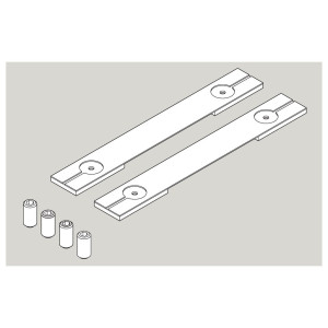 DORMA MUTO Comfort L - 80 / Premium Telescopic 80 Zubehör-Set für zwei Laufwagen, zur Verklebung von Glas in diesen