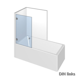 Glasdusche Nivello 11-607, 1flg. Duschtür auf der Badewanne