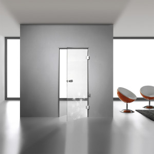 Glastür Sensita Sparkle 2 - mit Sandstrahlung, in Standadrabmessungen