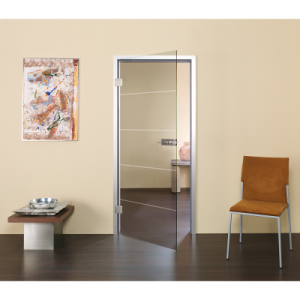 Glastür Contura 15 - Klarglas mit Rillenschliff, maßgefertigt