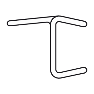 H-Profil mit weicher Lippe für Glasduschen, klein, 2000 oder 2.500 mm Länge