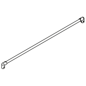 Haltestange rund, für Glas/Glas, einstellbar, in 1.000 oder 1.500 mm Länge, glanzverchromt